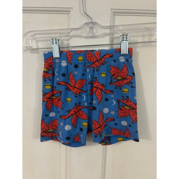 Hanna Andersson Short John Set Blue with Red Dragons Size 5 - Picture 5 of 6